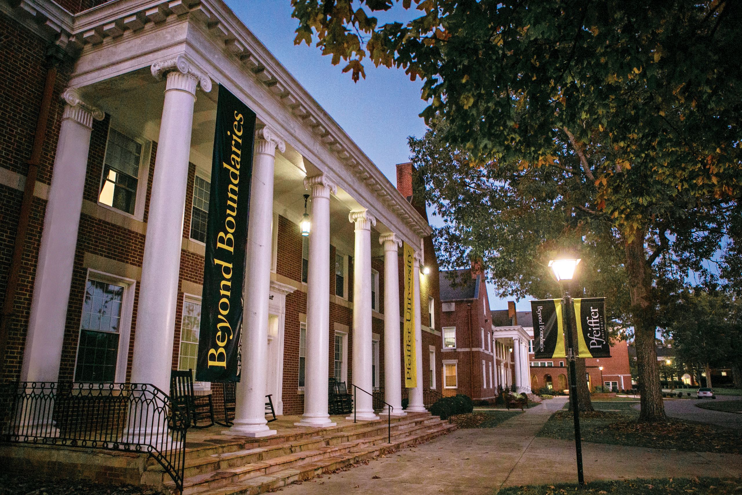 Pfeiffer building in the evening