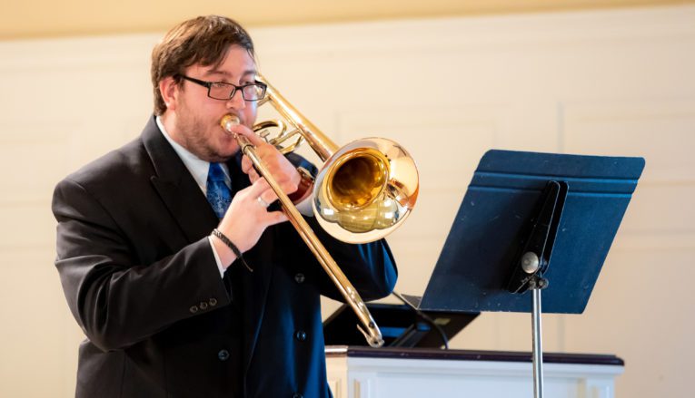 Man playing trombone