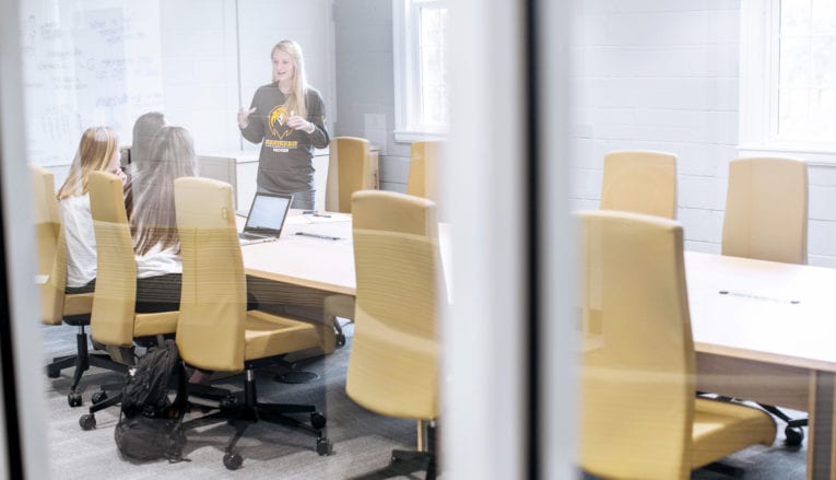 view of classroom at pfeiffer