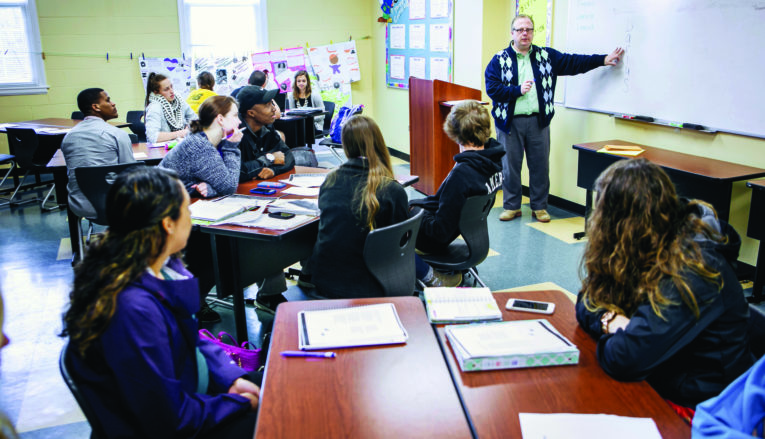 Education classroom during class